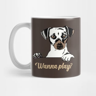 Jack Russell Dog Wanting to Play Mug